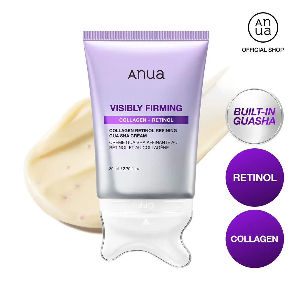Anua Collagen Retinol Refining Gua Sha Cream — Crème liftante au rétinol avec gua sha intégré 80ml